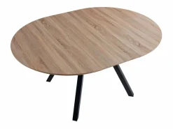 Mesa Comedor Alfa Extensible 120/160cm Melamina Roble/, Patas Metal Mesa Extensible|Mesa De Comedor