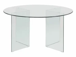 Hot Mesa comedor ronde 6 comensales Cristal templado ADAMO Mesa De Comedor