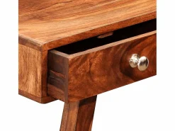 vidaxl Mesa consola con 3 cajones madera maciza acacia 76 cm