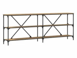 Mesa Consola con estante Otro Roble artisan 180 x 30 x 75 cm Consola
