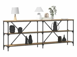 Mesa Consola con estante Otro Roble artisan 180 x 30 x 75 cm Consola