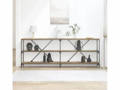 Mesa Consola con estante Otro Roble artisan 180 x 30 x 75 cm Consola