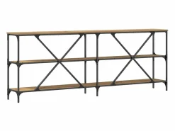 Mesa Consola con estante Otro Roble artisan 180 x 30 x 75 cm Consola