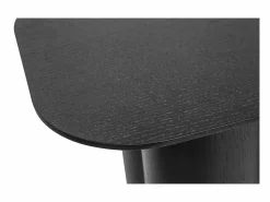 Miliboo Mesa consola de diseño de madera negra 100 cm FOLEEN