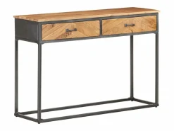Mesa consola de madera maciza de acacia 110x35x75 cm Consola