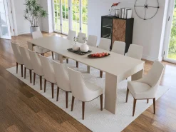 Outlet Vente-unique Mesa consola extensible 12 cubiertos - 6 extensiones - - ONEGA Beige