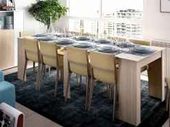 Discount Mesa consola extensible para 10 personas - 4 extensiones - Natural claro - ONEGA Mesa Extensible|Mesa De Comedor