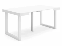Skraut Home Mesa Consola extensible, 160x90x73cm, Para 8 comensales, Patas madera maciza,