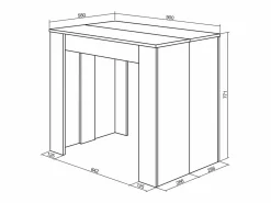 Best Skraut Home Mesa Consola extensible, 302x90x77cm, Para 14 comensales, Comedor y cocina, Roble Color natural claro