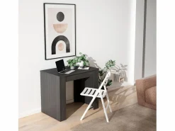 Sale Skraut Home Mesa Consola extensible, 140x90x77cm, Para 6 comensales, Comedor y cocina, Negro