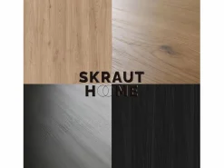 Skraut Home Mesa Consola extensible, 160x90x73cm, Para 8 comensales, Patas madera maciza, Roble y blanco