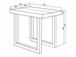 New Skraut Home Mesa Consola extensible, 180x90x73cm, Para 8 comensales, Patas madera maciza, Blanco