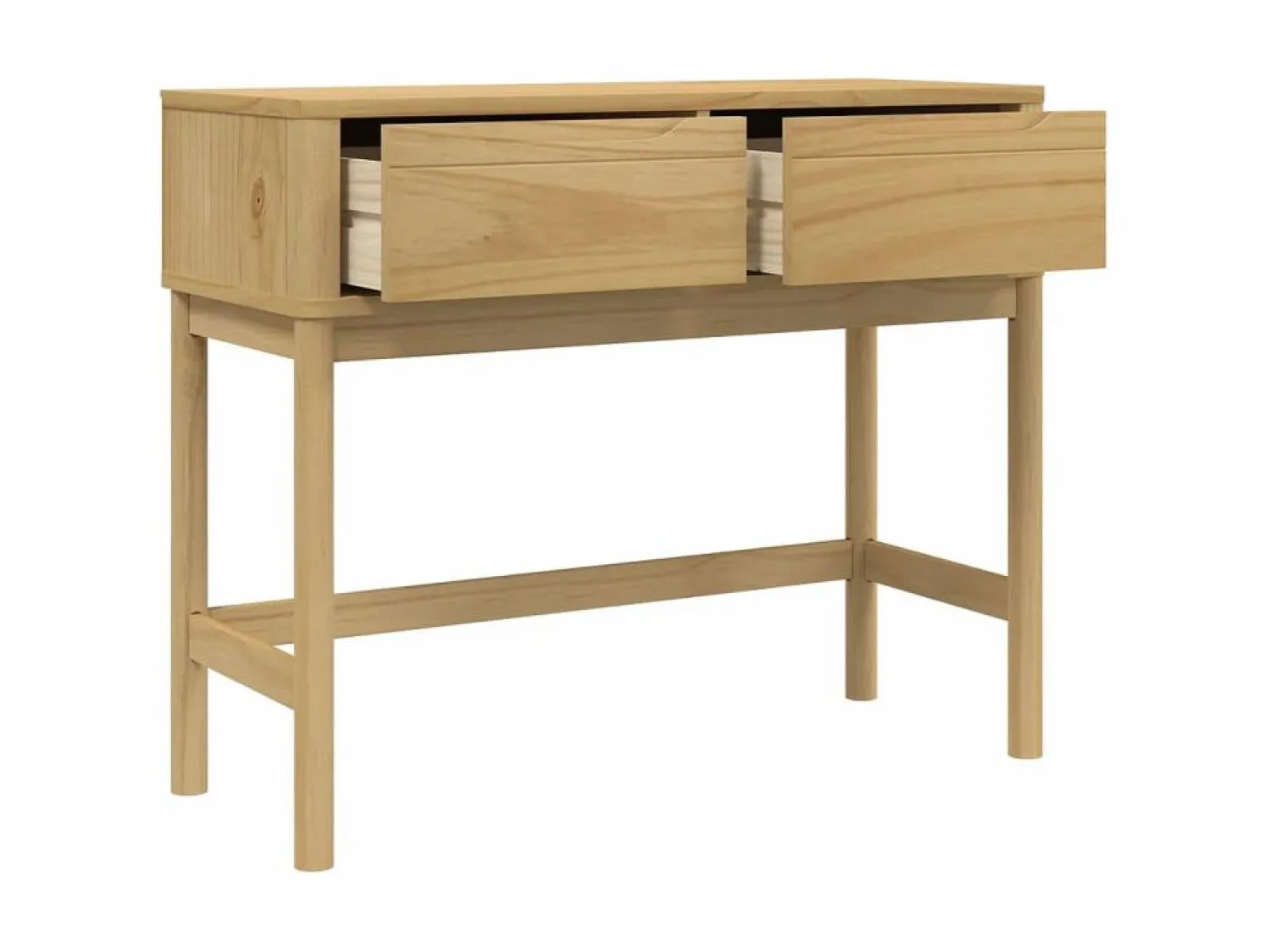 Clearance Mesa consola FLORO madera maciza de pino marrón 89,5x36,5x73 cm Consola