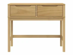 Clearance Mesa consola FLORO madera maciza de pino marrón 89,5x36,5x73 cm Consola