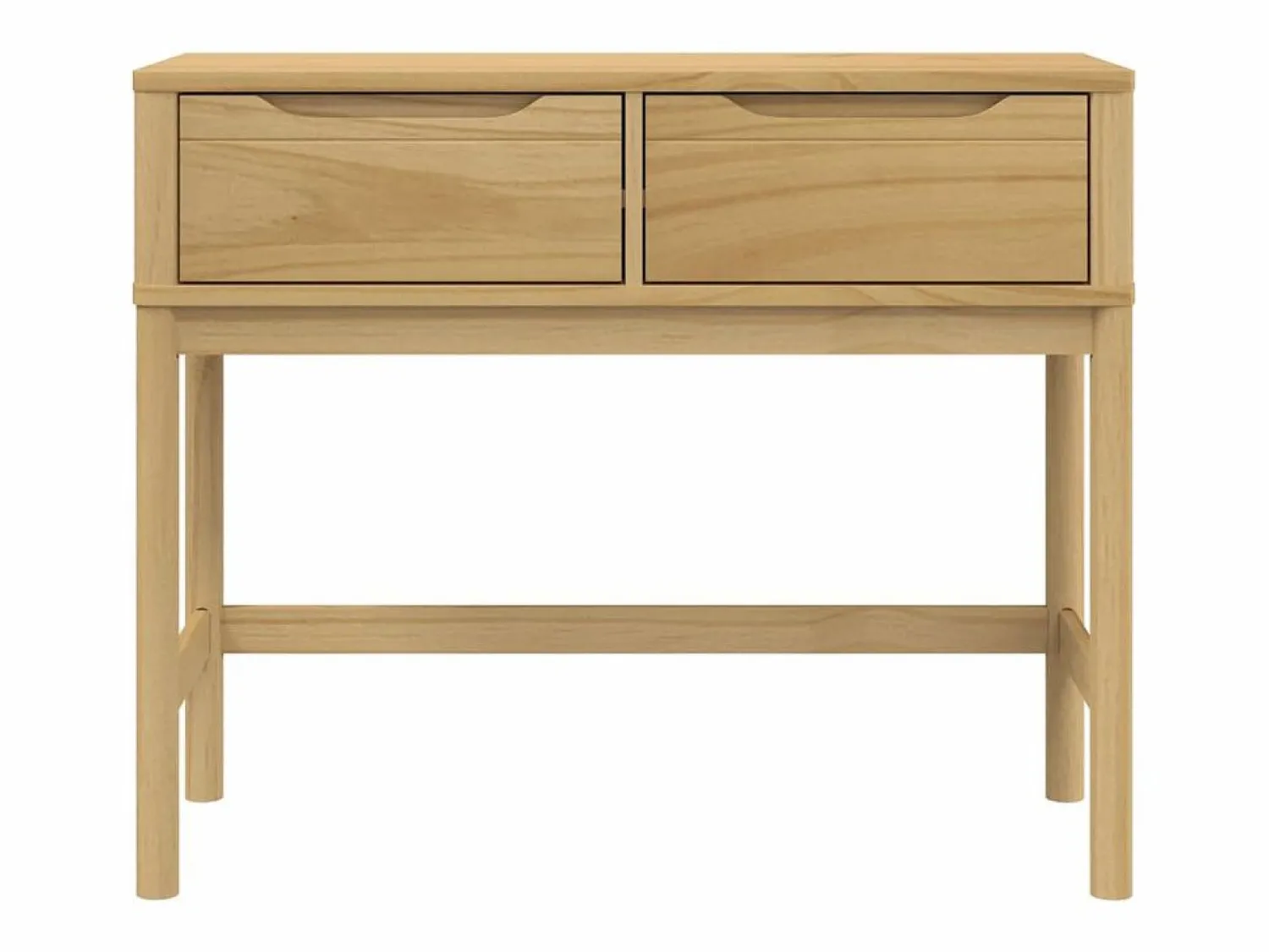 Clearance Mesa consola FLORO madera maciza de pino marrón 89,5x36,5x73 cm Consola