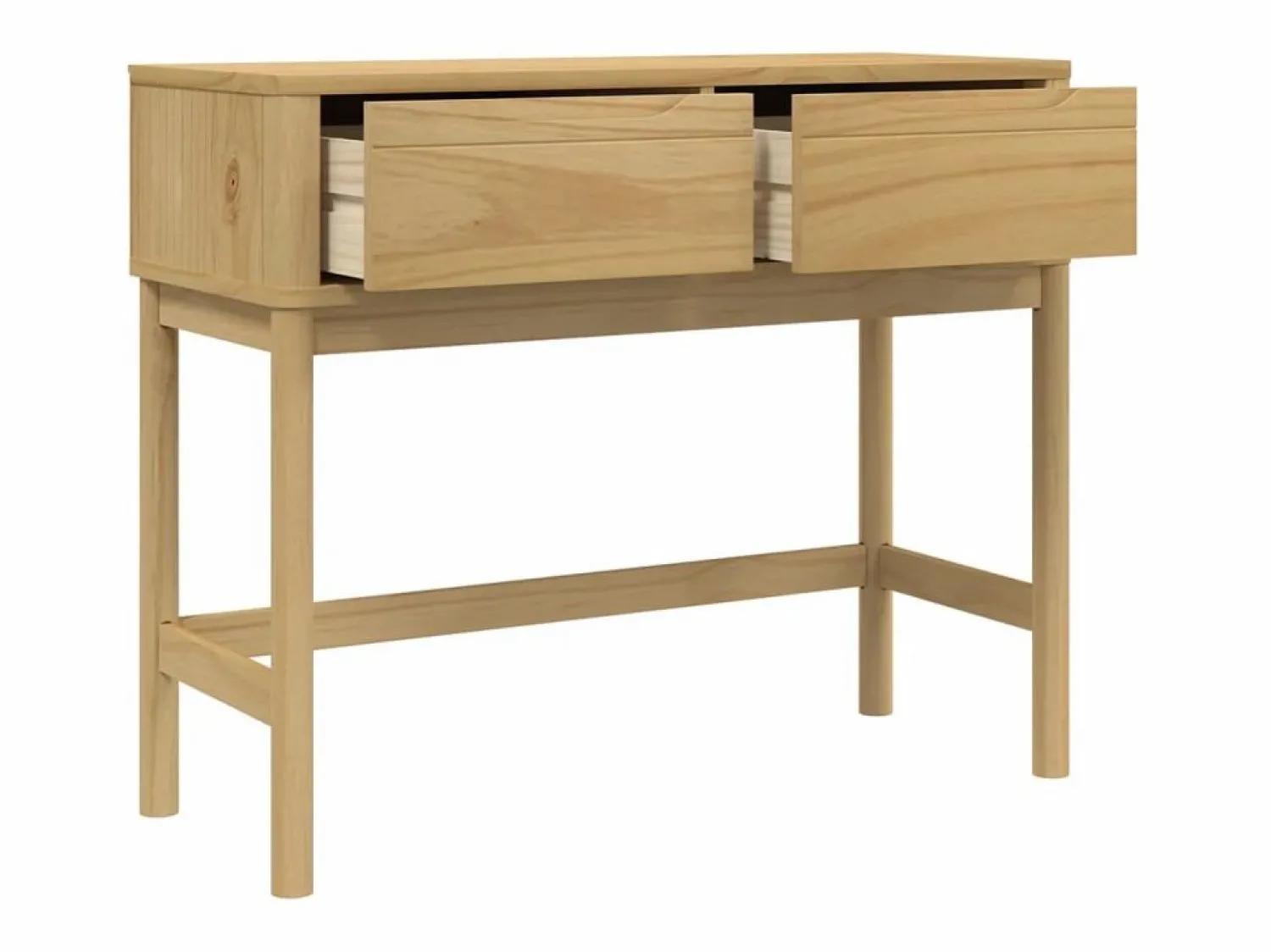 Clearance Mesa consola FLORO madera maciza de pino marrón 89,5x36,5x73 cm Consola