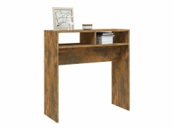 Clicnbuy Mesa consola madera contrachapada roble ahumado 78x30x80 cm