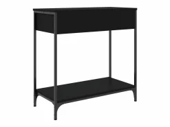 Online vidaxl Mesa consola madera de ingeniería 75x34,5x75 cm Negro