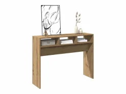 Clicnbuy Mesa consola madera de ingeniería roble artesanal 105x30x80 cm
