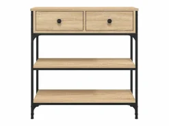 Hot Clicnbuy Mesa consola madera de ingeniería roble Sonoma 72,5x25x75 cm Marru00f3n