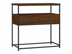 vidaxl Mesa consola madera de ingeniería marrón roble 75x40x75 cm