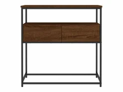 vidaxl Mesa consola madera de ingeniería marrón roble 75x40x75 cm