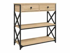 Clicnbuy Mesa consola madera de ingeniería roble Sonoma 75x28x75 cm