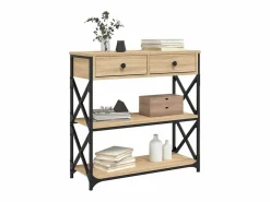 Clicnbuy Mesa consola madera de ingeniería roble Sonoma 75x28x75 cm