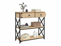 Clicnbuy Mesa consola madera de ingeniería roble Sonoma 75x28x75 cm