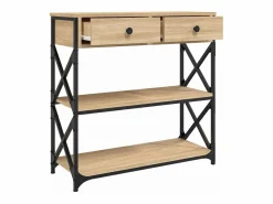 Clicnbuy Mesa consola madera de ingeniería roble Sonoma 75x28x75 cm