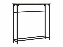 Online Clicnbuy Mesa consola madera de ingeniería roble Sonoma 75x19,5x75 cm Marru00f3n