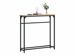Online Clicnbuy Mesa consola madera de ingeniería roble Sonoma 75x19,5x75 cm Marru00f3n