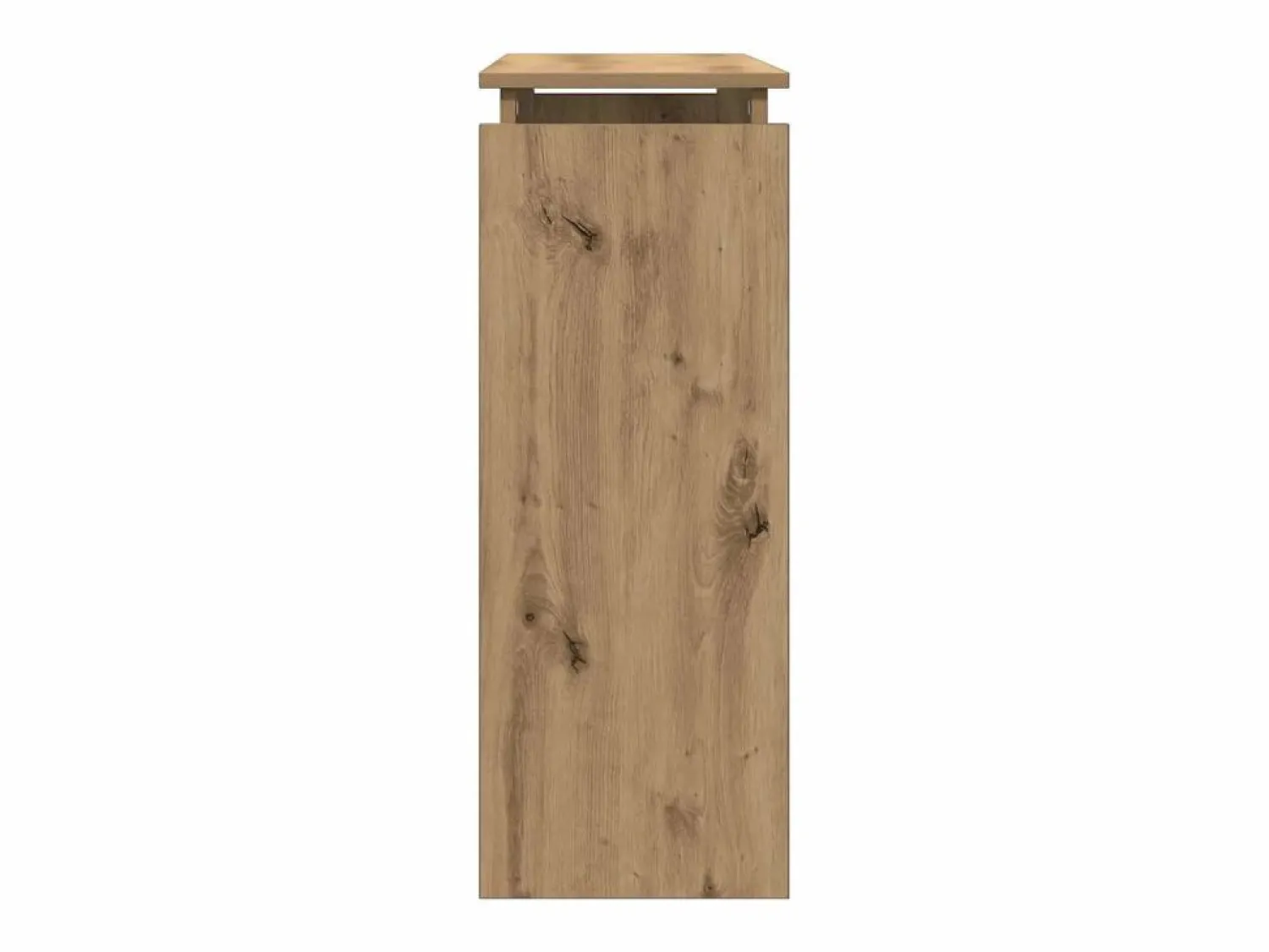 New Clicnbuy Mesa consola madera de ingeniería roble artesanal 80x30x80 cm Marru00f3n