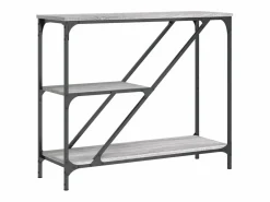 Clicnbuy Mesa consola madera de ingeniería Sonoma 88,5x30x75 cm Gris