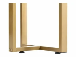 Online Mesa consola moderna con 2 cajones y patas ajustables, blanco y dorado Consola