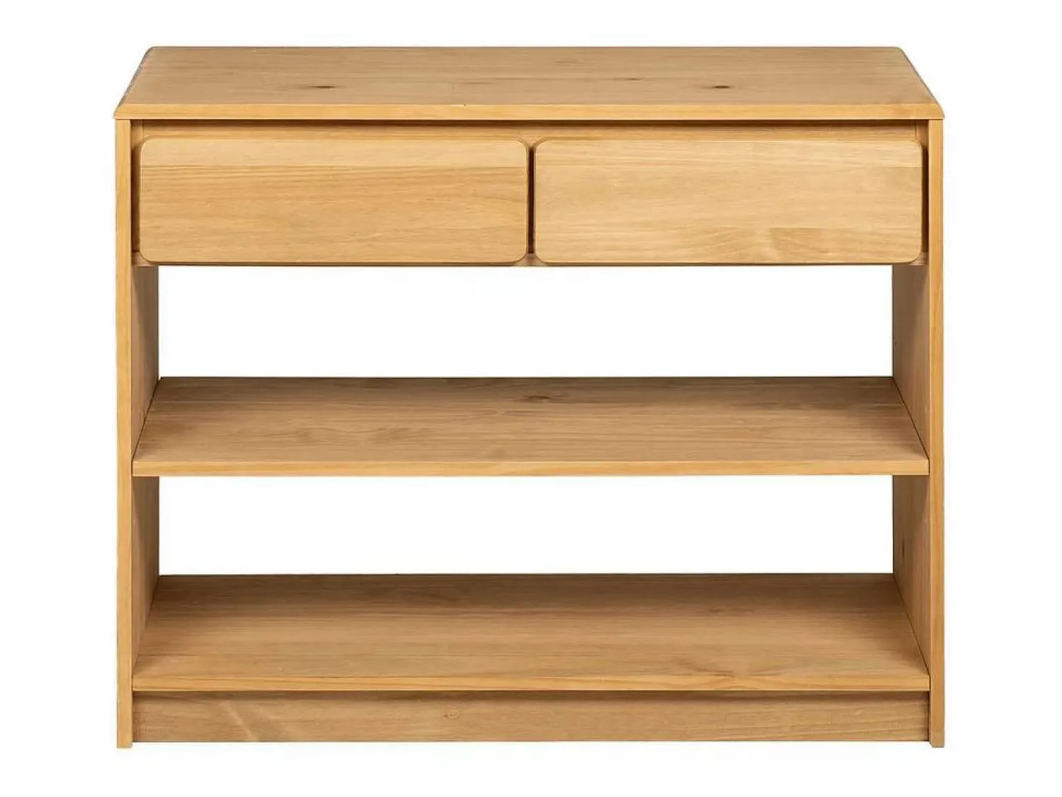Best Clicnbuy Mesa consola SAUDA madera maciza de pino roble 89,5x36,5x73 cm Marru00f3n