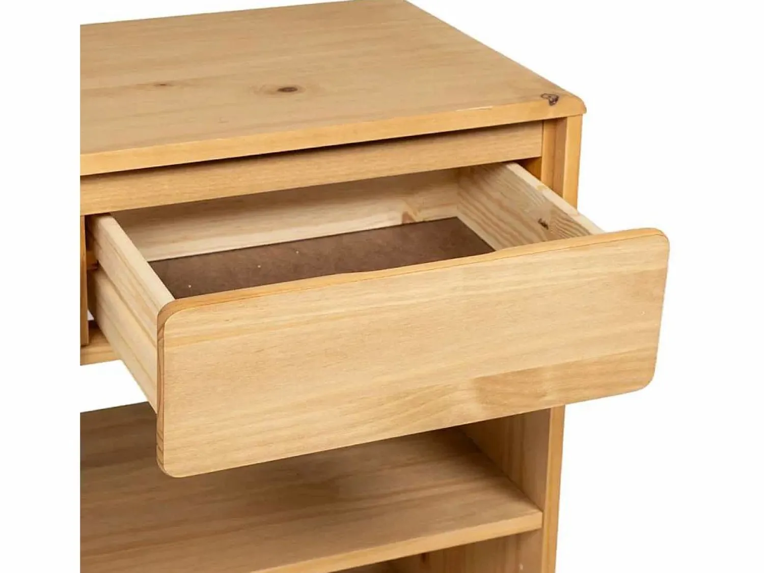 Best Clicnbuy Mesa consola SAUDA madera maciza de pino roble 89,5x36,5x73 cm Marru00f3n