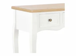 Clicnbuy Mesa consola tocador con 3 cajones s Blanco