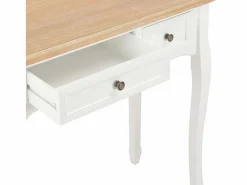 Clicnbuy Mesa consola tocador con 3 cajones s Blanco