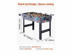 Hot Mesa de Air Hockey, SucceBuy 4 en 1, 122 cm, para Jugar al Air Hockey, al Futbolín, al Tenis de Mesa y al Billar Negro / Verde