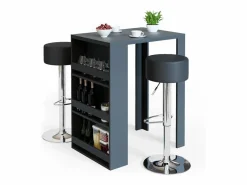 Outlet Mesa de bar antracita 57x80x106 Mueble Bar