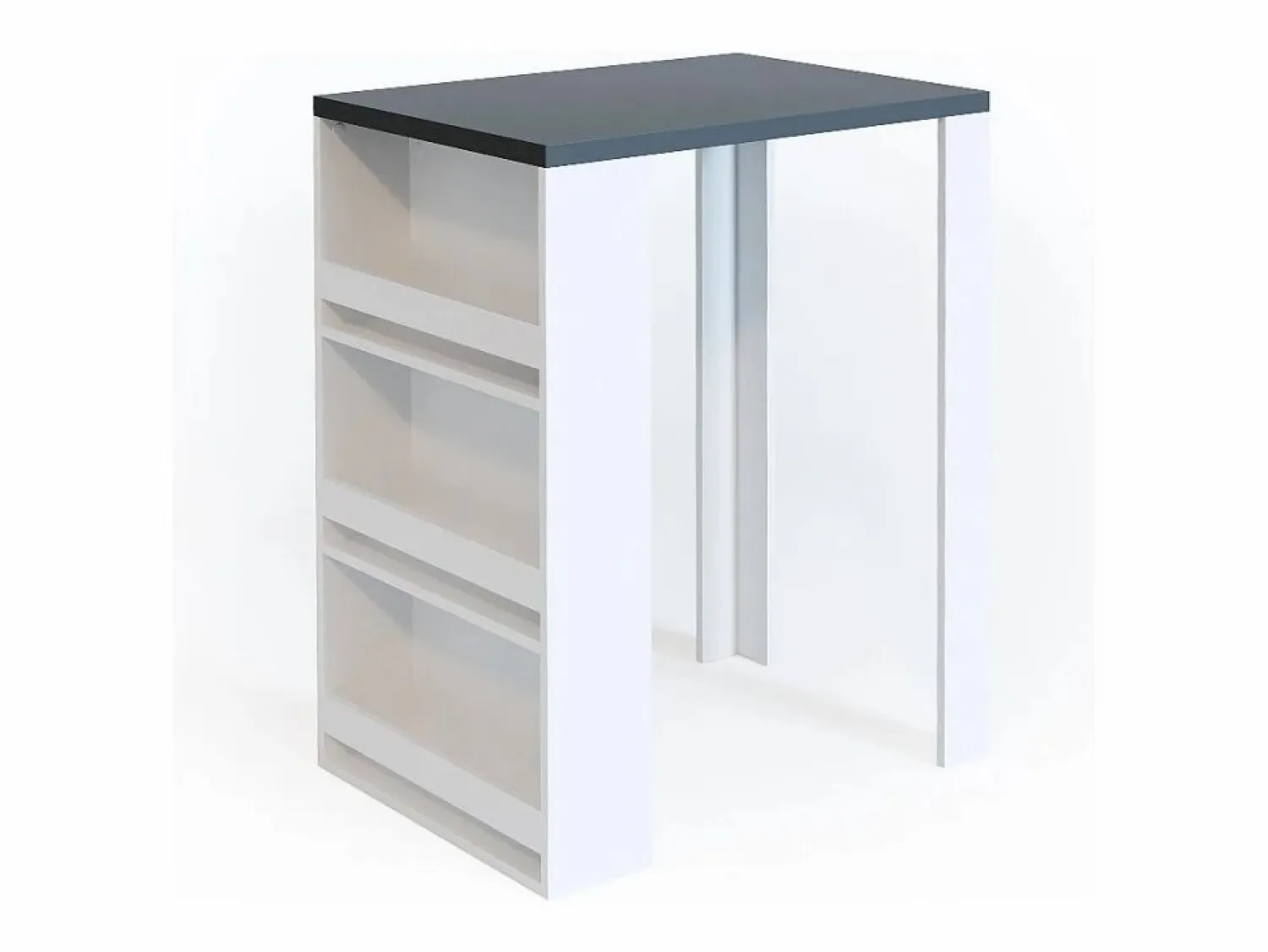 Best Mesa de bar antracita/blanco 57x80x106 Mueble Bar