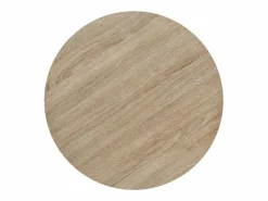 Online Mesa de bar bistró MDF y acero redonda 60x75 cm color roble Mesa Alta