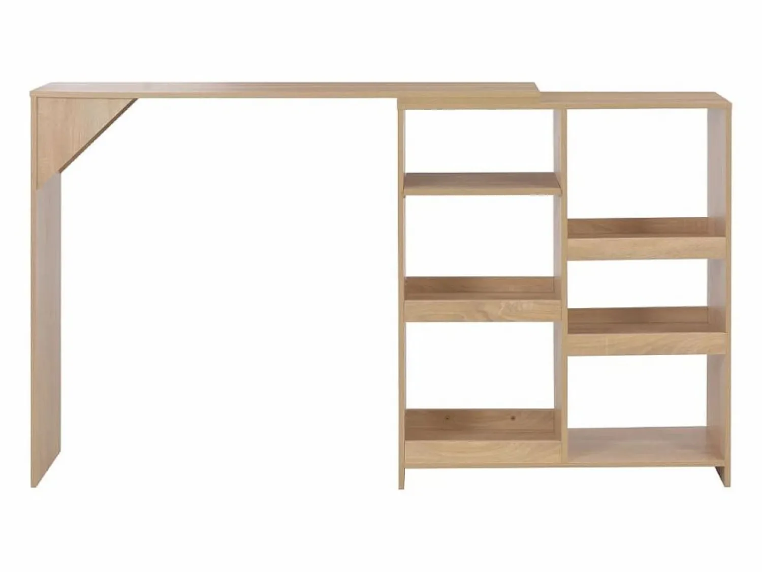 Online Clicnbuy Mesa de bar con estantería móvil negro 138x39x110 cm Marru00f3n