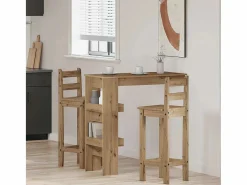 Clearance Mesa de bar de pared contrachapada roble artisan 102x45x103,5cm Mueble Bar