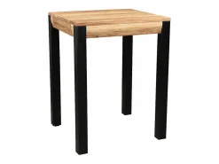 Outlet Miliboo Mesa de bar extensible en acacia y metal L80-135 cm TRAP Color natural claro