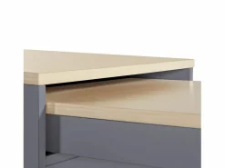 Best Mesa de bar extensible moderna - 118-180 x 50 x 94,6 cm - con 4 puertas + 6 estantes - MDF - Mueble Bar
