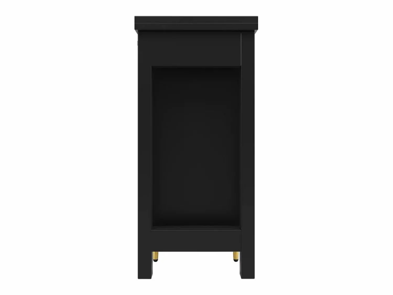 Sale Mesa de bar giratoria con puerta de ratán y estante abierto - Mesa de comedor de madera - Negra - 107x40x71,4 cm Negro