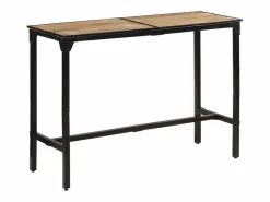 vidaxl Mesa de bar madera maciza de mango rugoso 150x55x107 cm Color natural claro