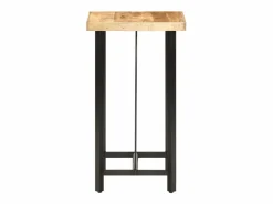 Best Clicnbuy Mesa de bar madera maciza de mango rugosa 60x60x107 cm Marru00f3n